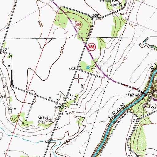 Topographic Map of Five Wells Roping Rodeo Arena, TX