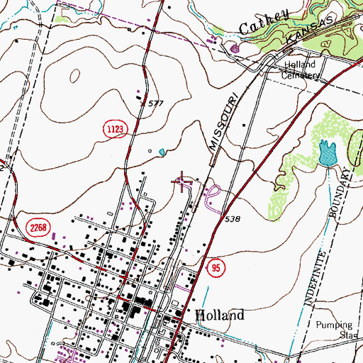 Topographic Map of La Iglesia Pentecostes El Cristo, TX