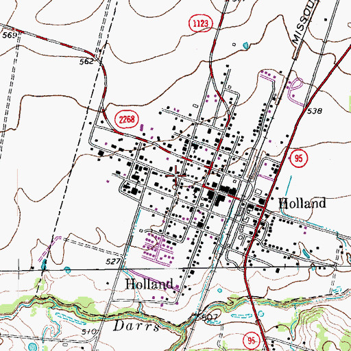 Topographic Map of Iglesia Bautista Nueva Esperanza, TX