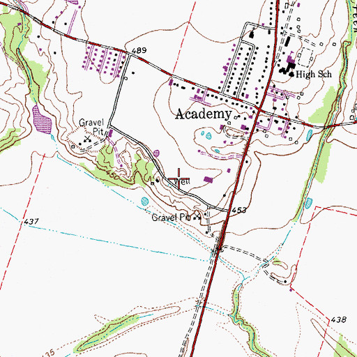 Topographic Map of Bell County Alternative School, TX