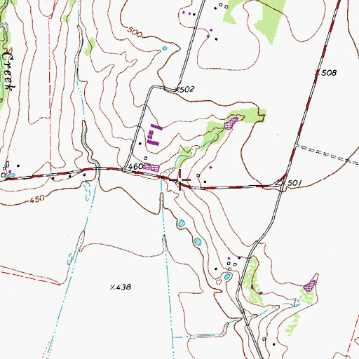 Topographic Map of Bell-Milam-Falls Water Tower, TX