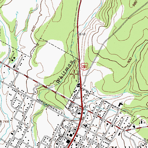 Topographic Map of Marble Falls Post Office, TX