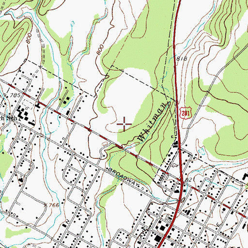 Topographic Map of First United Methodist Church, TX