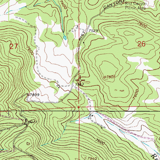 Topographic Map of Stoney Park Cemetery, CO