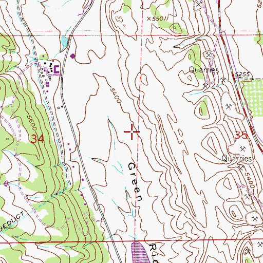 Topographic Map of Sunrise Ranch Cemetery, CO
