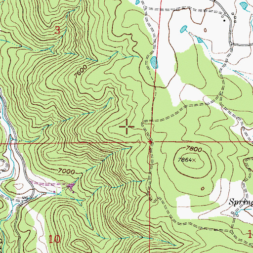 Topographic Map of Thomson Cemetery, CO