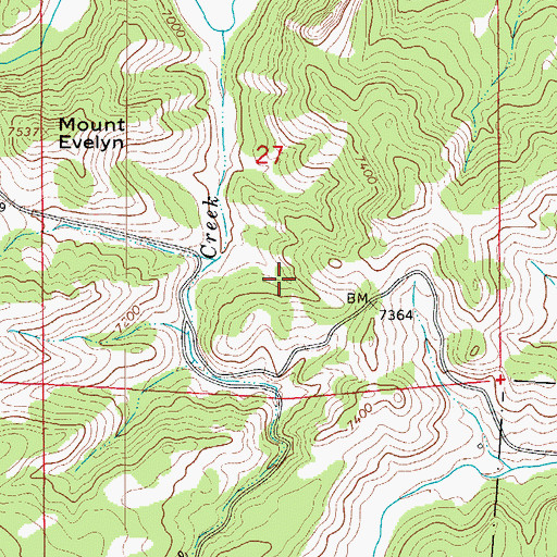 Topographic Map of Trails End Ranch Cemetery, CO