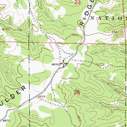 Topographic Map of Worster Cemetery, CO
