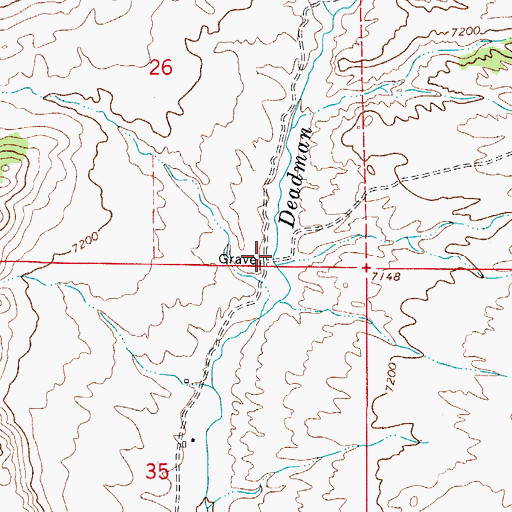 Topographic Map of Murchland Family Cemetery, CO
