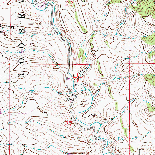 Topographic Map of Patterson Grave, CO