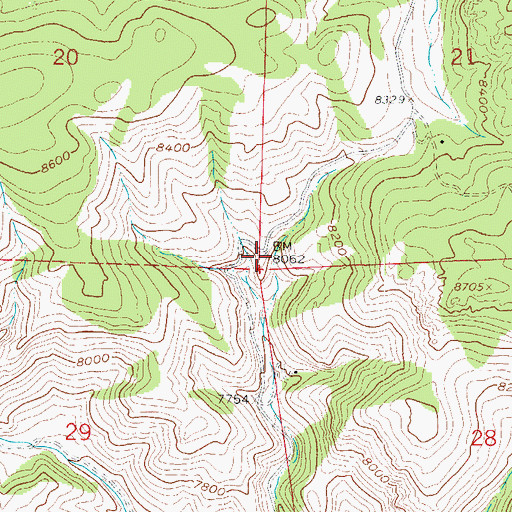Topographic Map of Pickens' Point Memorials, CO