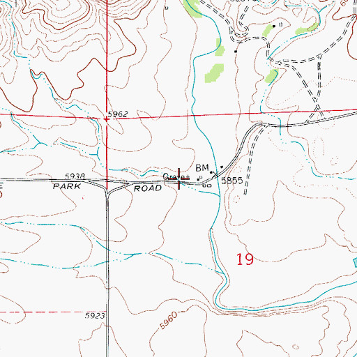 Topographic Map of Christopher Charles Cradock Grave, CO