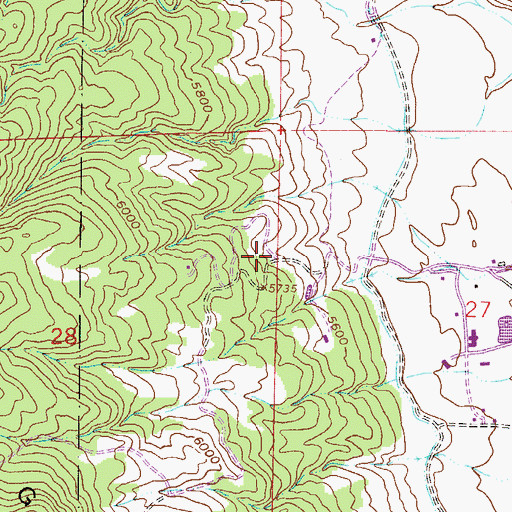 Topographic Map of Eden Valley Resthaven Cemetery, CO