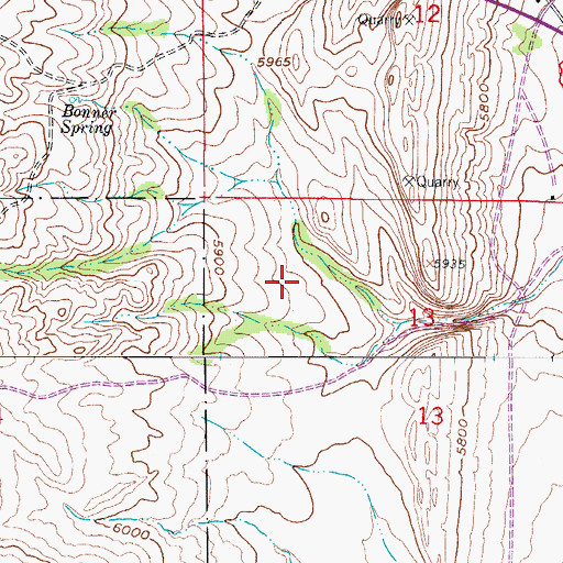 Topographic Map of Eddie Hale Grave, CO