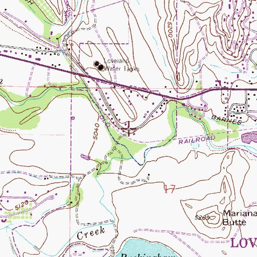 Topographic Map of Langston Family Cemetery, CO