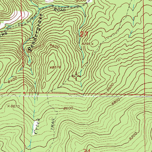 Topographic Map of Kitty Lyon Grave, CO