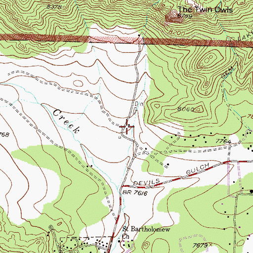 Topographic Map of MacGregor Ranch Cemetery, CO