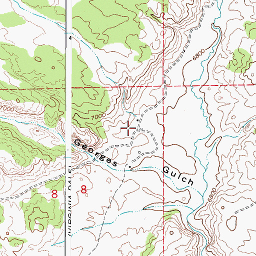 Topographic Map of Abbey of Saint Walburga Cemetery, CO
