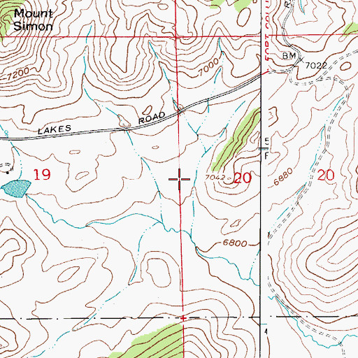 Topographic Map of Adams Cemetery, CO