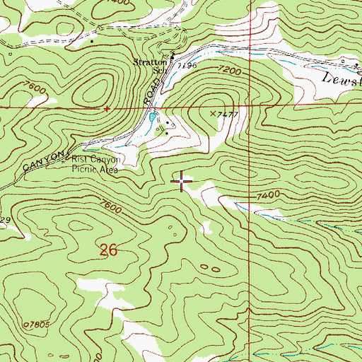 Topographic Map of Bania Family Cemetery, CO