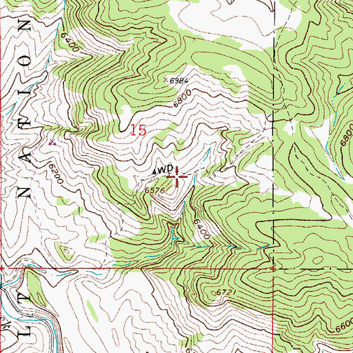 Topographic Map of Bardwell Family Cemetery, CO