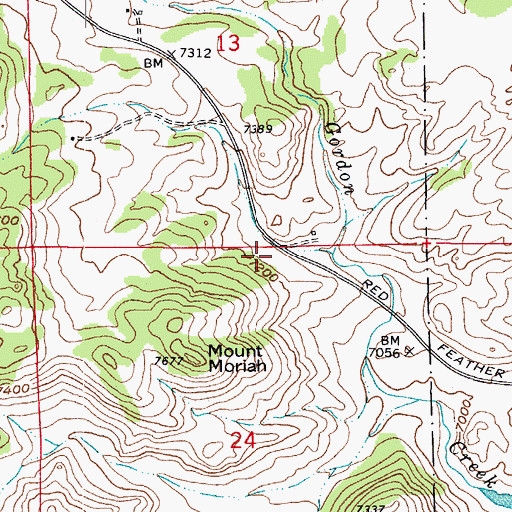 Topographic Map of Azuba Batterson Grave, CO