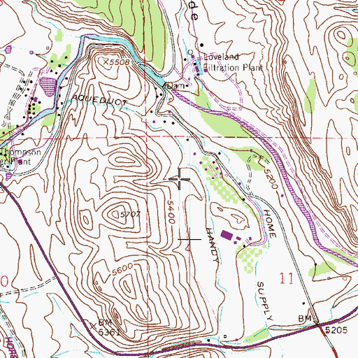 Topographic Map of Boothroyd - Hutchinson Cemetery, CO