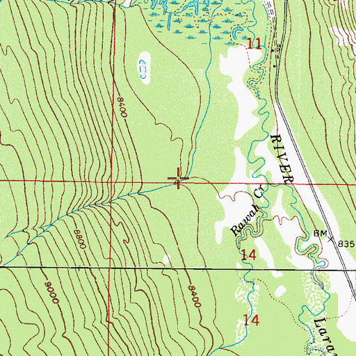 Topographic Map of Cabin Creek Grave, CO