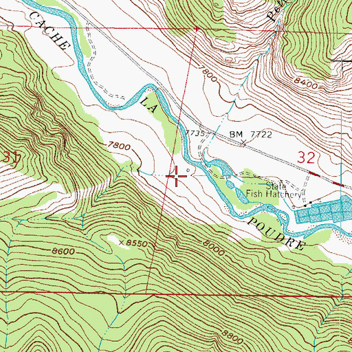 Topographic Map of Campbell Cemetery, CO