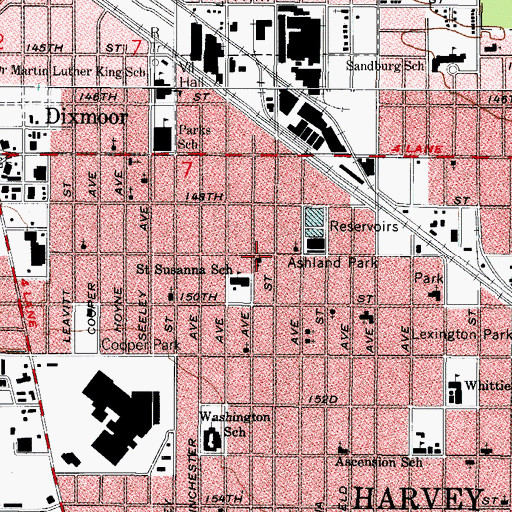 Topographic Map of Church of God, IL