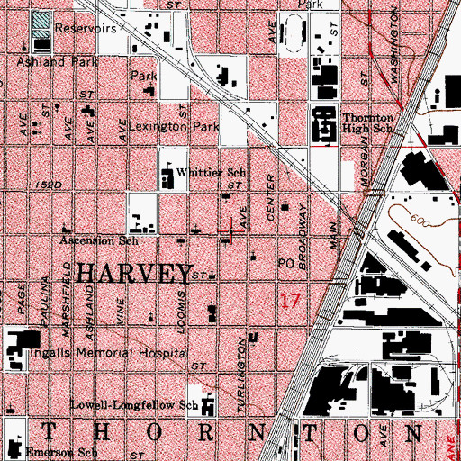Topographic Map of Greater Grace Refuge Church, IL