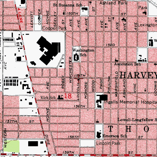 Topographic Map of New Shining Light Church of God, IL