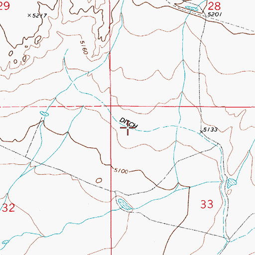Topographic Map of Teller Ditch, CO