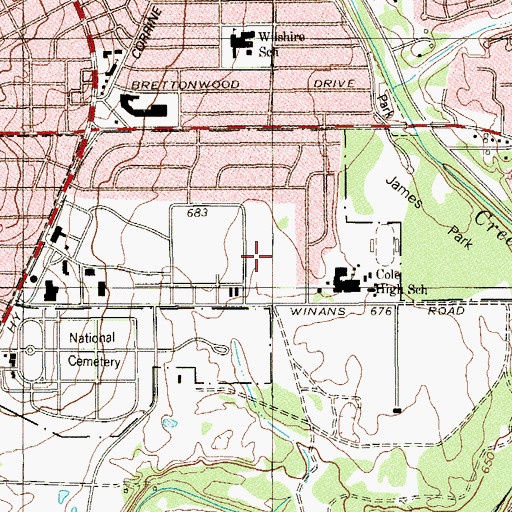 Topographic Map of Chapel and Family Life Center, TX
