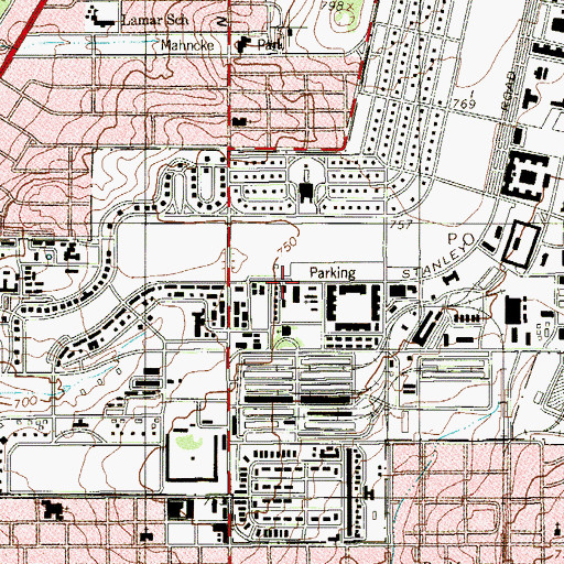 Topographic Map of Fort Sam Houston Theatre, TX