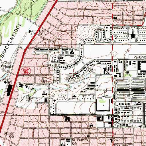 Topographic Map of Fort Sam Houston Museum, TX