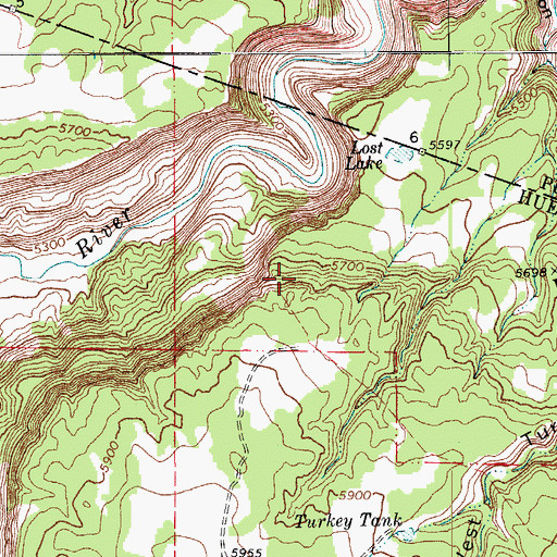 Topographic Map of Turkey Ridge, CO