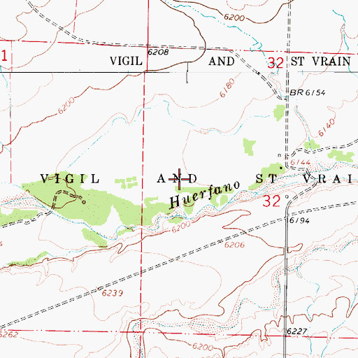 Topographic Map of Vigil and Saint Vrain, CO
