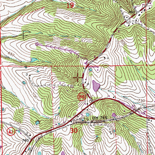 Topographic Map of Spectrasite Communication Tower - Number MO-0051, MO