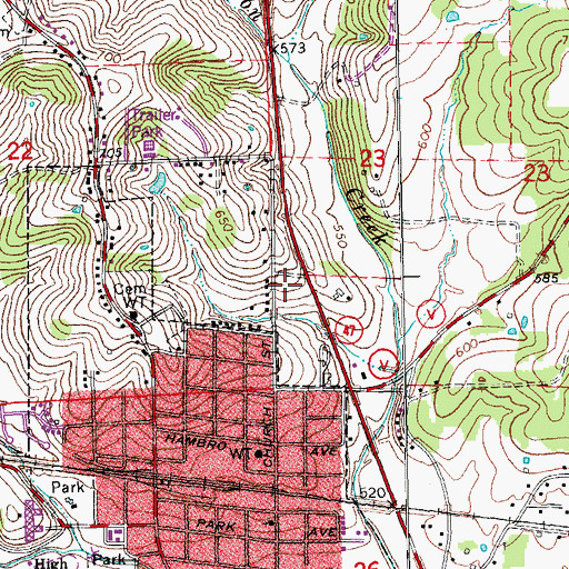 Topographic Map of Abundant Life Church, MO