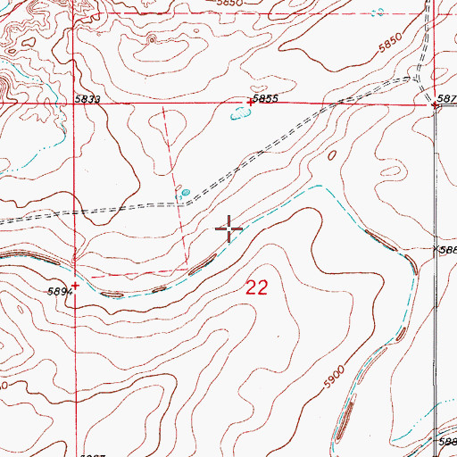 Topographic Map of Bradford Canal, CO