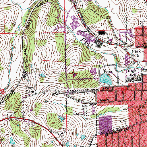 Topographic Map of Autumn Hill State School, MO