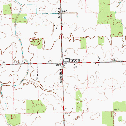Topographic Map of Hinton Post Office (historical), OH