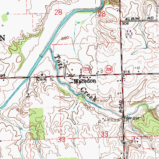 Topographic Map of Macedon Post Office (historical), OH