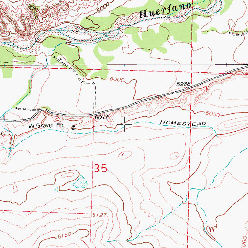 Topographic Map of Homestead Canal, CO