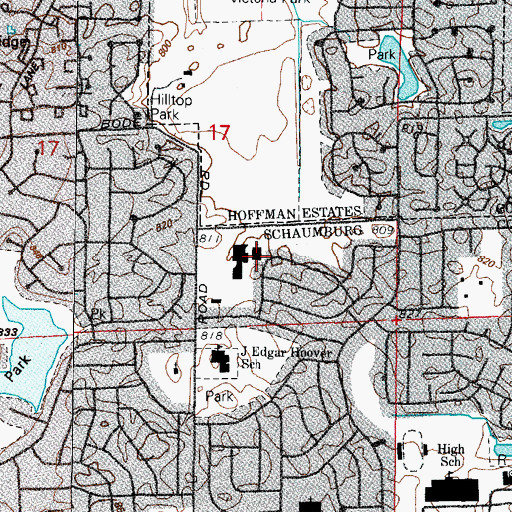 Topographic Map of Church of the Holy Spirit, IL