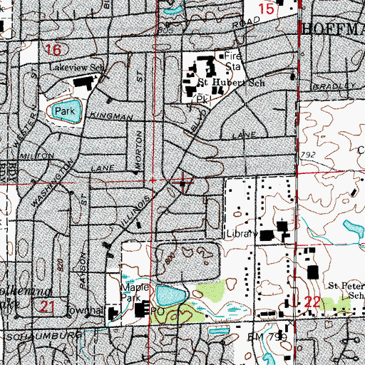 Topographic Map of Holy Innocents Episcopal Church, IL