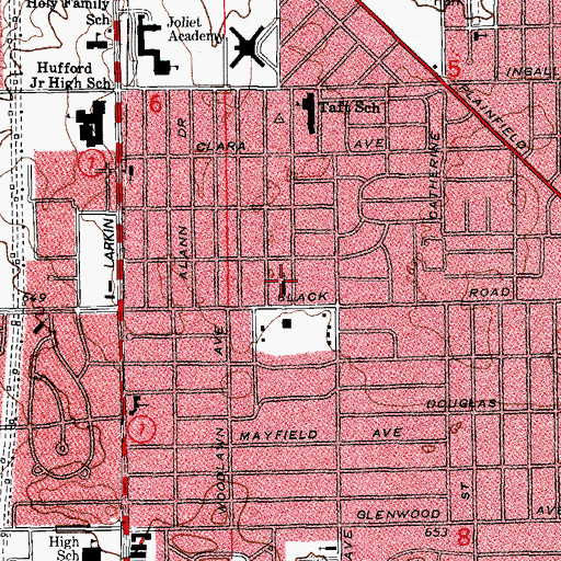 Topographic Map of Maple Lawn Christian Church, IL