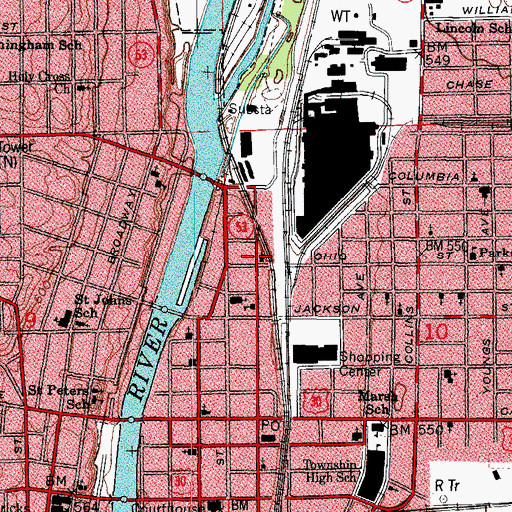 Topographic Map of New Testament Fellowship Church, IL