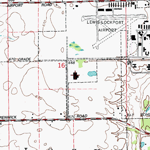 Topographic Map of Wilco Career Center, IL